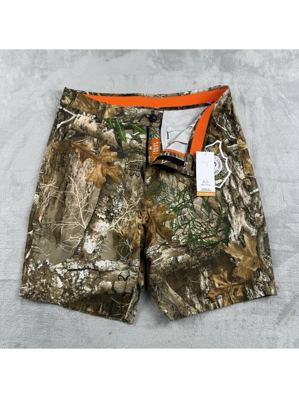 PUMA x Realtree 101 9" Golf Shorts Camo 4-Way Stretch UPF 50+ Men34 Techwear NWT